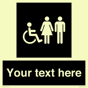 Custom information: black panel disabled female and male